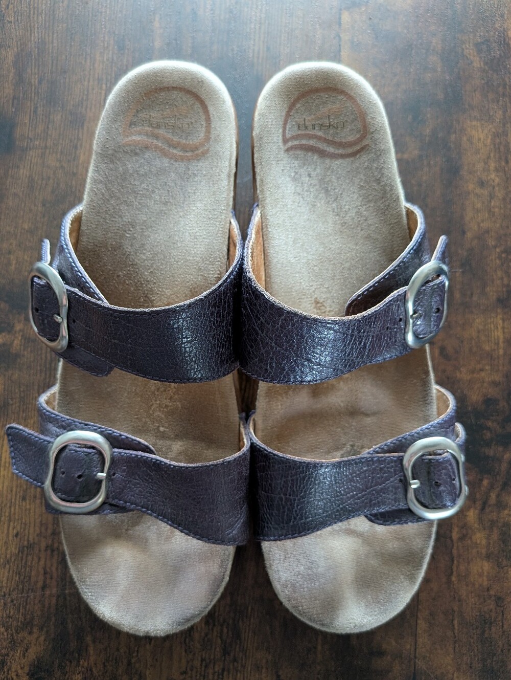 Dansko Sophie Sandals, purple and wood